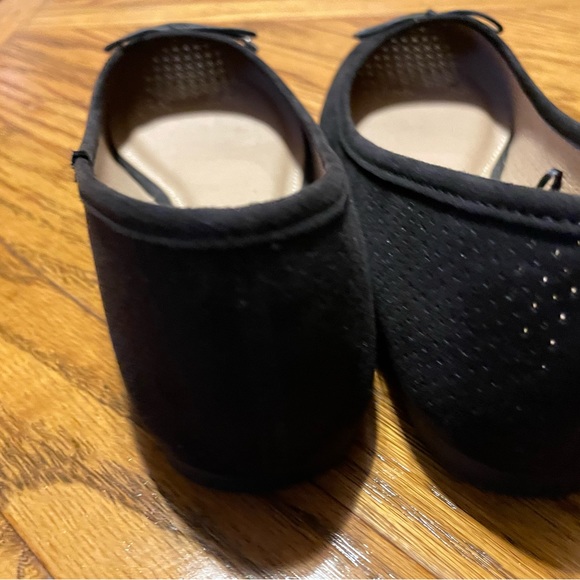 ESPIRIT Womens Shoes Black Flats 7M with Bowtie laces - Picture 7 of 12